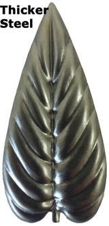 Metal Stamping Pressed Stamped Steel Leaf .062" Thickness L136  approx. size 1 1/4"w x 2 5/8"h.