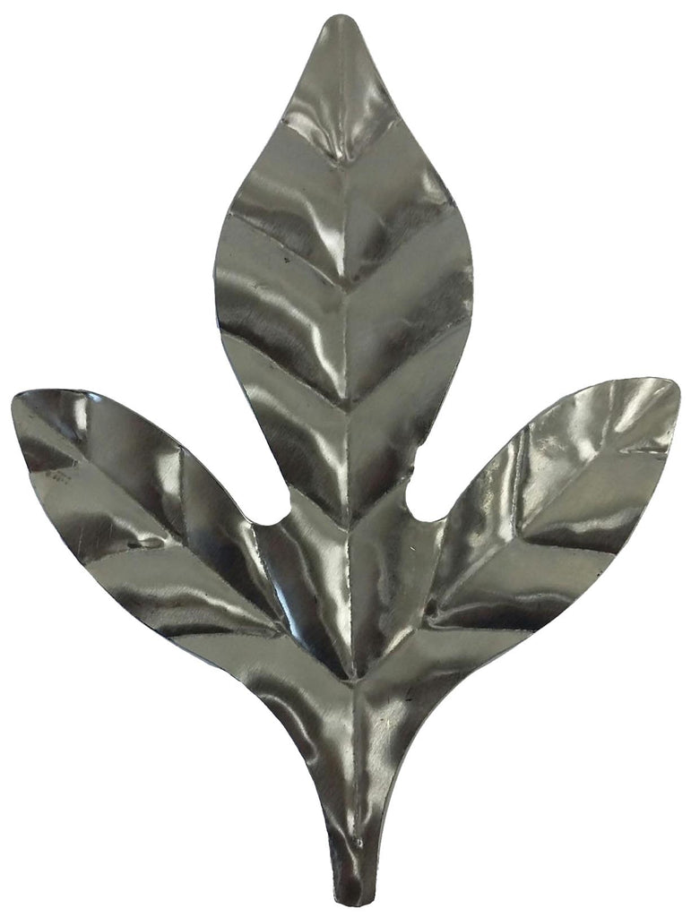 Metal Stamping Pressed Stamped Steel Leaf Leaves .020" Thickness L163  approx. size 4 7/8"w x 6 1/2"h.