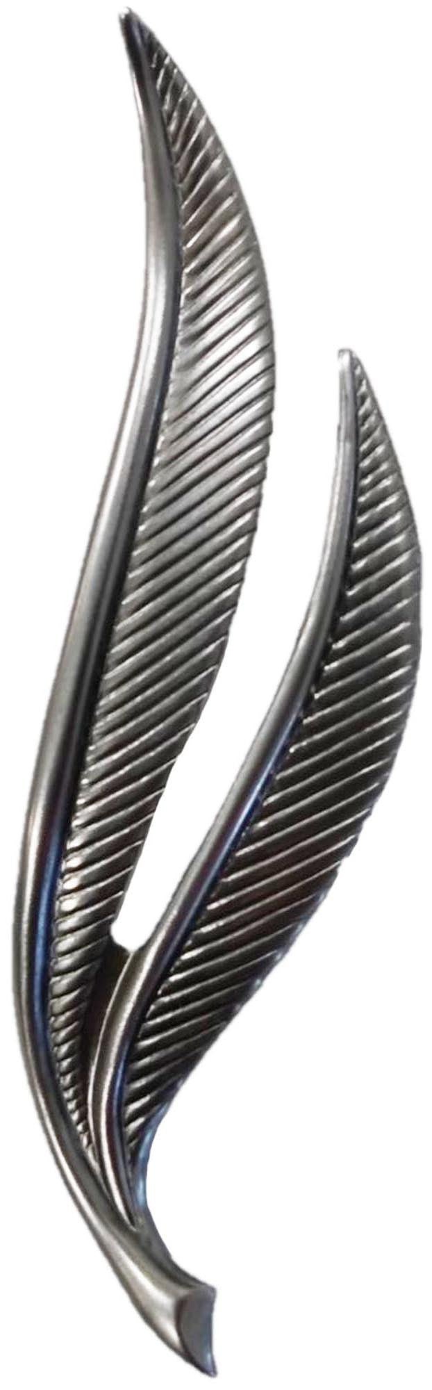 Metal Stamping Pressed Stamped Steel Leaf Split .020" Thickness L167  approx. size 7/8"w x 3 3/4"h.