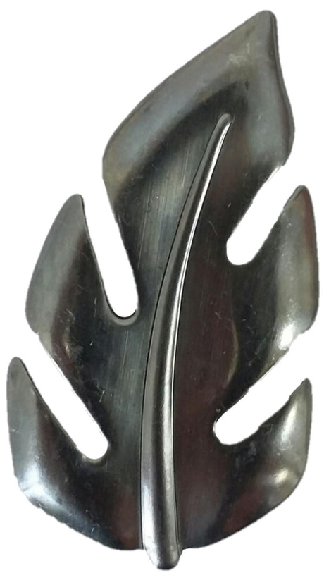 Metal Stamping Pressed Stamped Steel Leaf .020" Thickness L181  approx. size 1"w x 1 3/4"h.