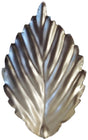 Metal Stamping Pressed Stamped Steel Leaf Curved Formed .020" Thickness L187  approx. size 2 5/8"w x 3 11/16h x 3/4" depth