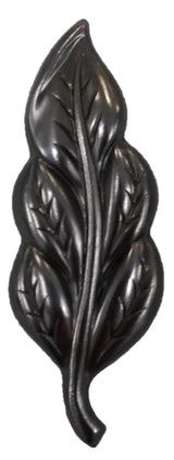 Metal Stamping Pressed Stamped Steel Leaf .020" Thickness L221  approx. size 11/16"w x 1 7/8"h.