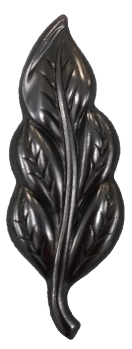 Metal Stamping Pressed Stamped Steel Leaf .020" Thickness L221  approx. size 11/16"w x 1 7/8"h.