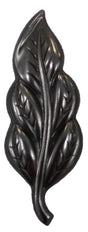 Metal Stamping Pressed Stamped Steel Leaf .020" Thickness L221  approx. size 11/16"w x 1 7/8"h.