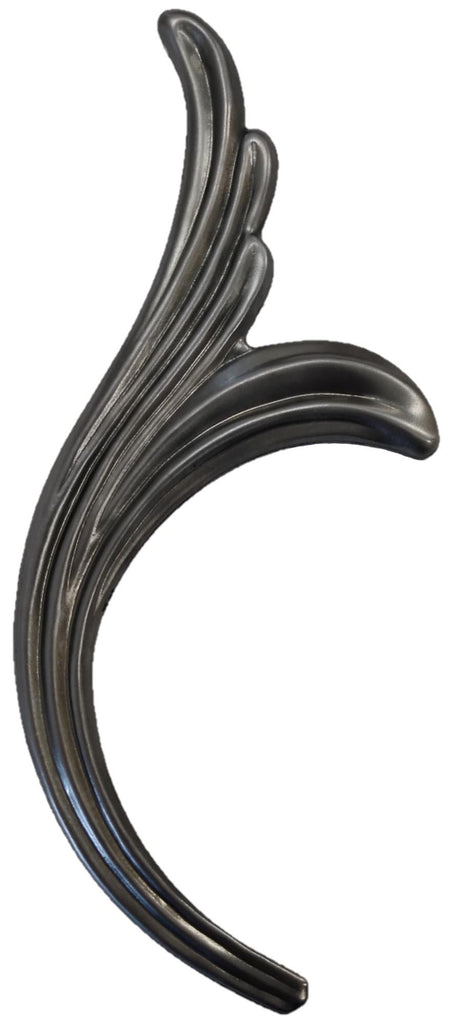 Metal Stamping Pressed Stamped Steel Curved Acanthus Leaf .020" Thickness L250  approx. size 2 5/16"w x 5 7/8"h.