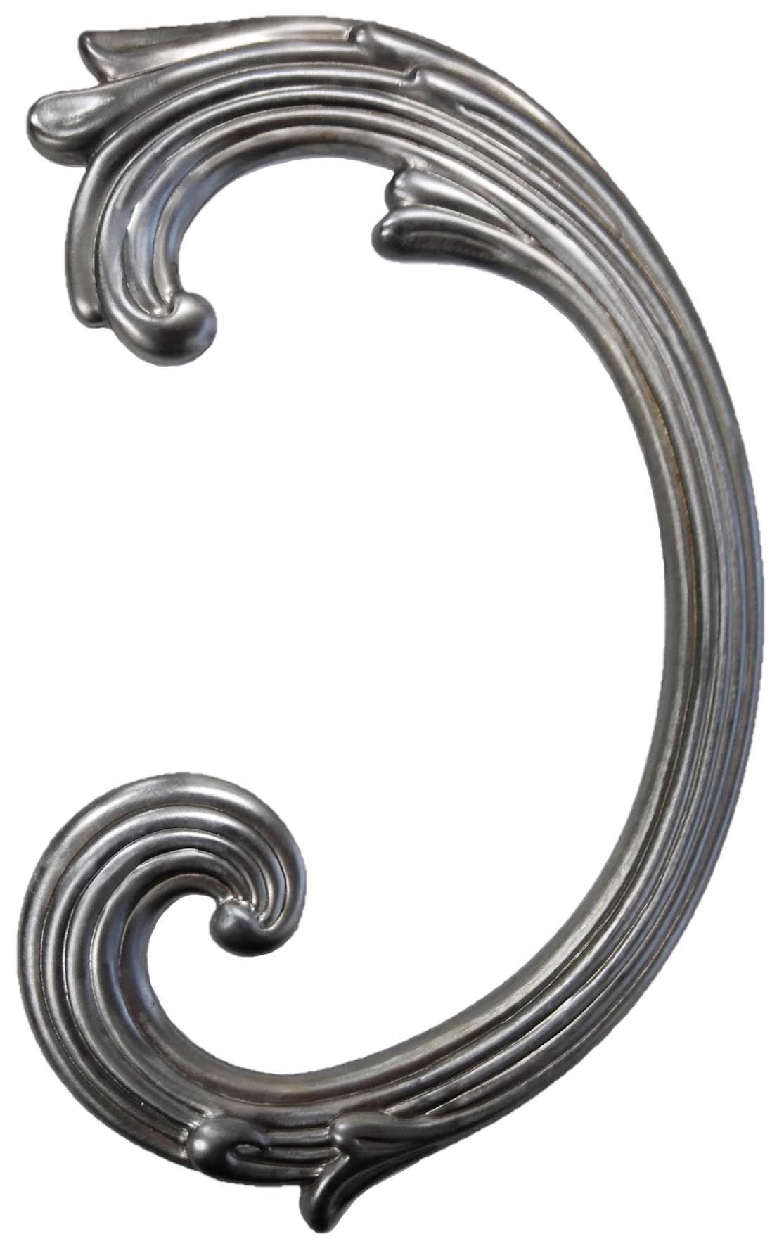 Metal Stamping Pressed Stamped Steel Leaf Acanthus .020" Thickness L254  approx. size 2 3/4"w x 4 3/4"h.
