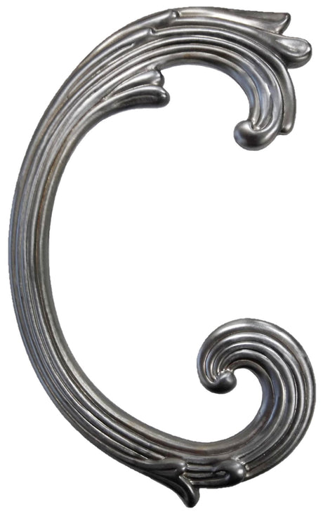 Metal Stamping Pressed Stamped Steel Leaf Acanthus .020" Thickness L255  approx. size 2 3/4"w x 4 3/4"h.