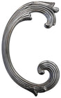 Metal Stamping Pressed Stamped Steel Leaf Acanthus .020" Thickness L255  approx. size 2 3/4"w x 4 3/4"h.