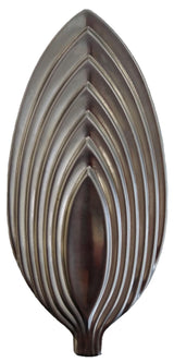 Metal Stamping Pressed Stamped Steel Ribbed Leaf .020" Thickness L259  approx. size 2 13/16"w x 6"h.