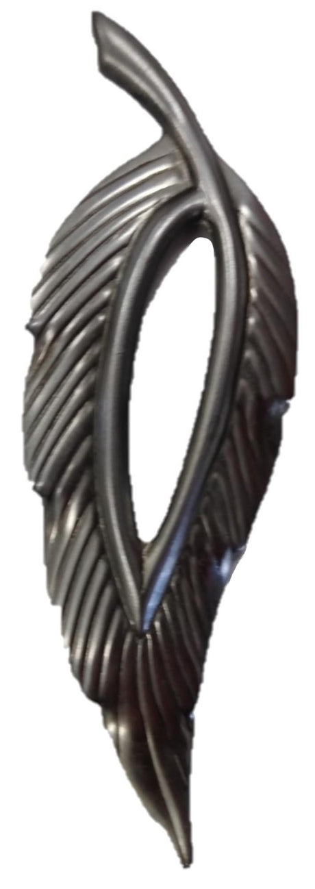 Metal Stamping Pressed Stamped Steel Leaf Pierced Center .020" Thickness L260  approx. size 1"w x 3"h