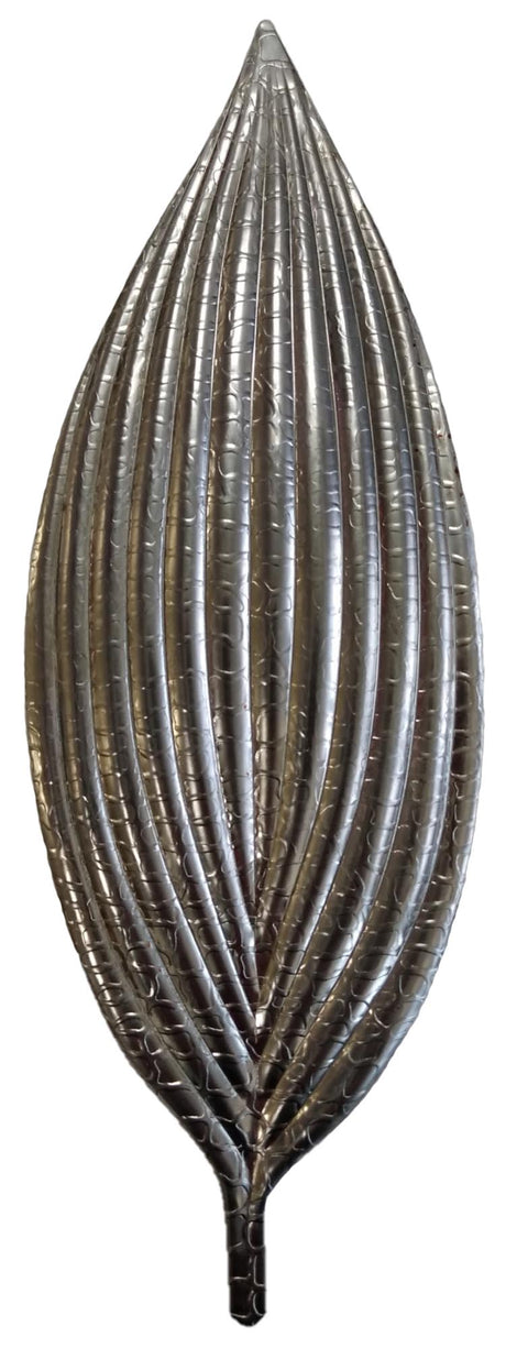 Metal Stamping Pressed Stamped Steel Tropical Ribbed Leaf Alligator Pattern .020" Thickness L262  approx. size 2 3/4"w x 7 13/16"
