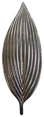 Metal Stamping Pressed Stamped Steel Tropical Ribbed Leaf Alligator Pattern .020" Thickness L262  approx. size 2 3/4"w x 7 13/16"
