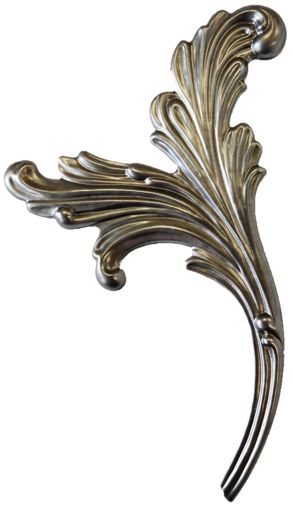Metal Stamping Pressed Stamped Steel Leaf Acanthus .020" Thickness L272  approx. size 3 7/16"w x 5 13/16"h.