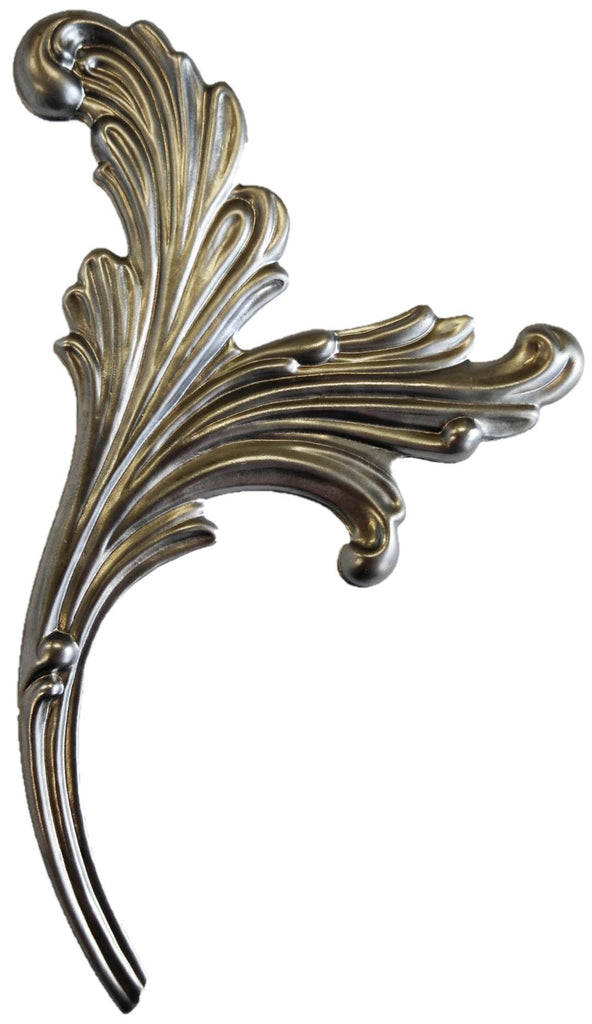 Metal Stamping Pressed Stamped Steel Leaf Acanthus .020" Thickness L273  approx. size 3 7/16"w x 5 13/16"h.