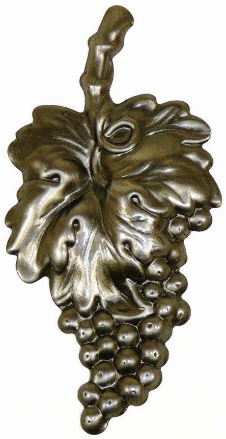 Metal Stamping Pressed Stamped Steel Leaf Grapes .020" Thickness L27  approx. size 1 1/2"w x 3"h.