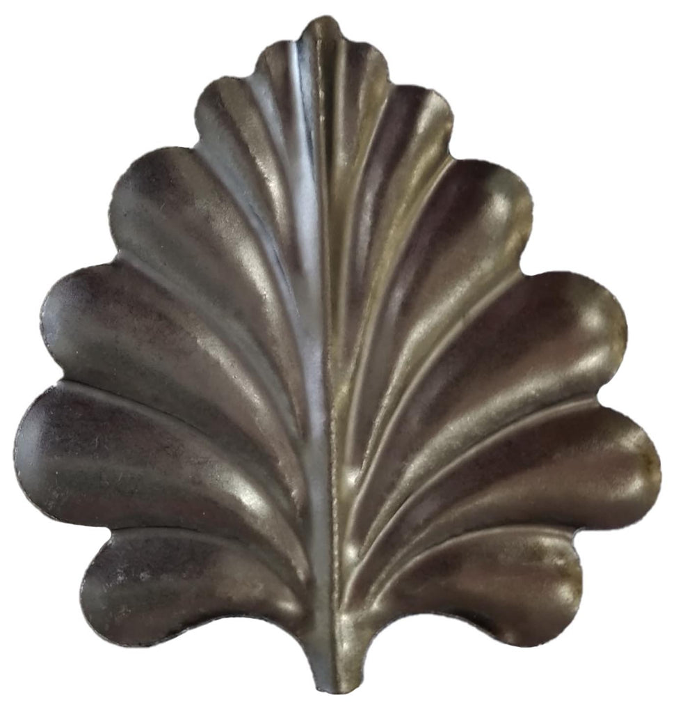 Metal Stamping Pressed Stamped Steel Leaf .020" Thickness L280  approx. size 2 15/16"w x 3 1/8"h.