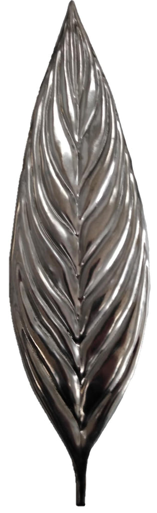 Metal Stamping Pressed Stamped Steel Leaf Large .020" Thickness L291  approx. size 2 7/8"w x 10 3/8"h