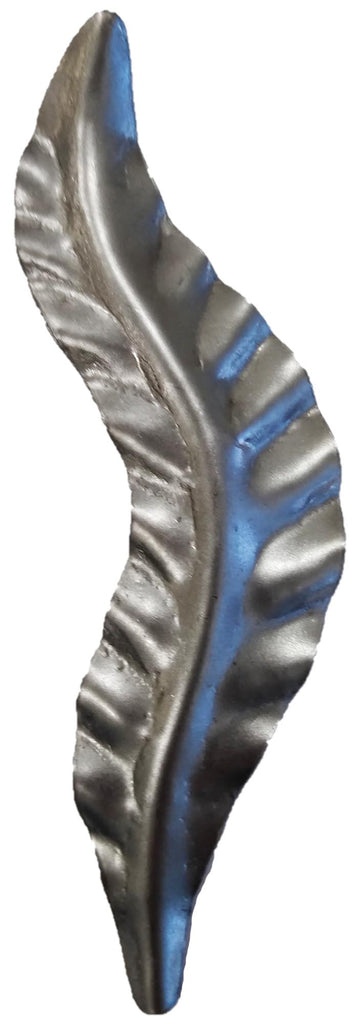 Metal Stamping Pressed Stamped Steel Curved Leaf .020" Thickness L2  approx. size 1 1/4"w x 4 3/16"h.