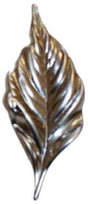 Metal Stamping Pressed Stamped Steel Leaf .020" Thickness L32  approx. size 1"w x 2 3/8"h.