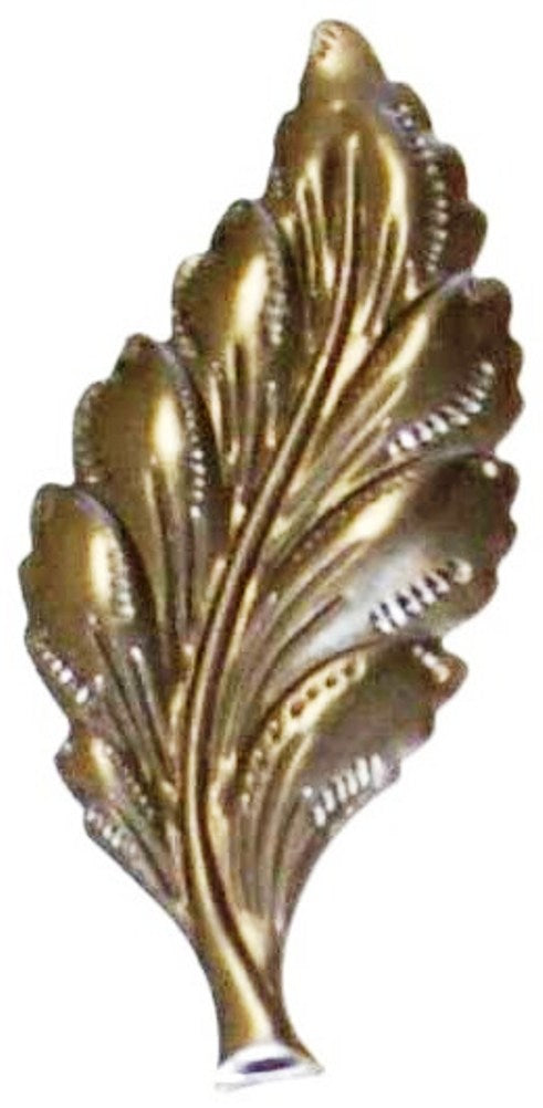 Metal Stamping Pressed Stamped Steel Leaf .020" Thickness L79  approx. size 1 1/4"w x 3"h.