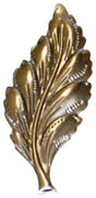 Metal Stamping Pressed Stamped Steel Leaf .020" Thickness L79  approx. size 1 1/4"w x 3"h.