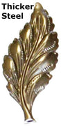Metal Stamping Pressed Stamped Steel Leaf .062" Thickness L79  approx. size 1 1/4"w x 3"h.