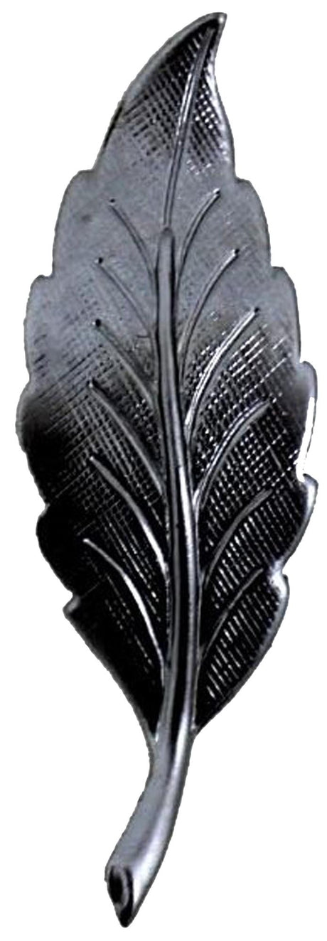 Metal Stamping Pressed Stamped Steel Leaf .020" Thickness L87  approx. size 5/8"w x 2"h.