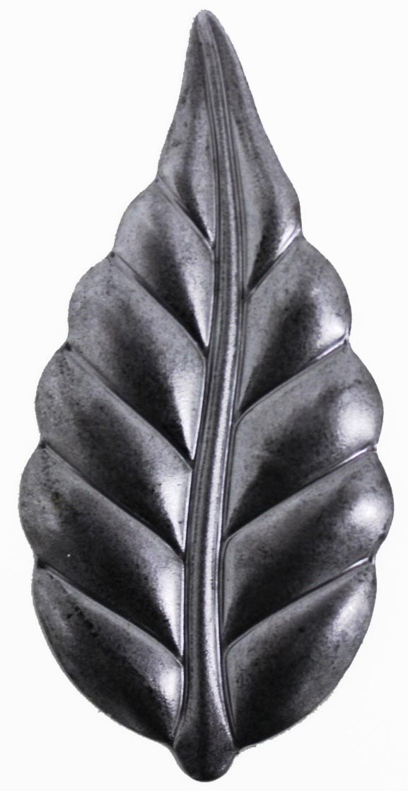 Metal Stamping Pressed Stamped Steel Leaf .020" Thickness L89  approx. size 1 1/2"w x 3"h. 