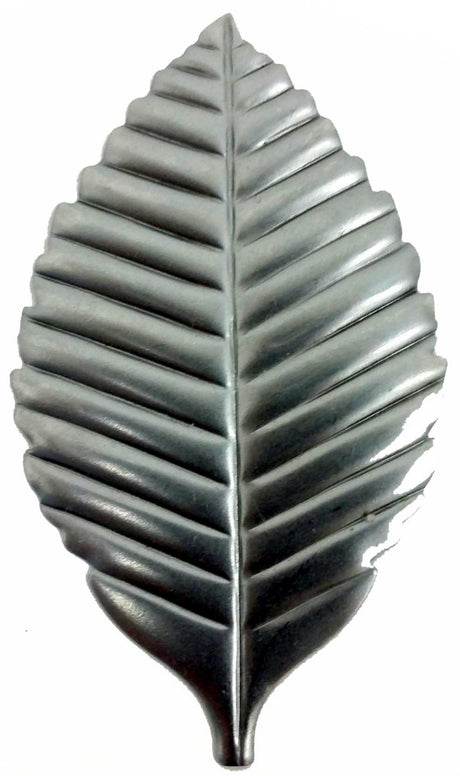 Metal Stamping Pressed Stamped Steel Leaf Red Alder .020" Thickness L91  approx. size 1 13/16"w x 3 1/8"h.