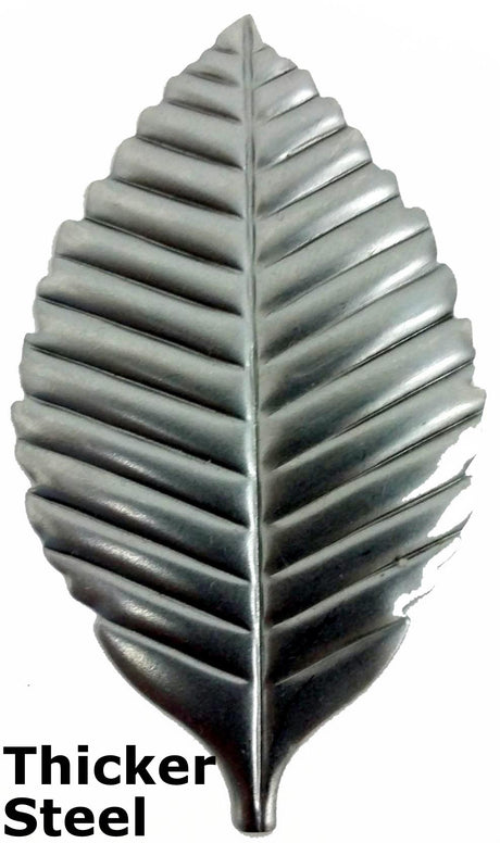Metal Stamping Pressed Stamped Steel Leaf Red Alder .032" Thickness L91  approx. size 1 13/16"w x 3 1/8"h.