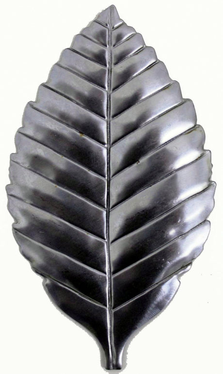 Metal Stamping Pressed Stamped Steel Leaf Red Alder Large .020" Thickness L92  approx. size 2 1/4"w x 3 7/8"h.