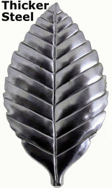 Metal Stamping Pressed Stamped Steel Leaf Red Alder Large .062" Thickness L92  approx. size 2 1/4"w x 3 7/8"h. 