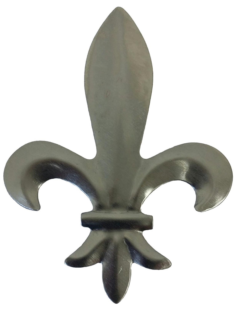 Metal Stamping Pressed Stamped Steel Fleur De Lis .020" Thickness M101 approx. size 2 11/16"w x 3 5/8"h