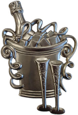 Metal Stamping Pressed Stamped Steel Champagne Ice Bucket Glasses Celebration Party .020" Thickness M115  approx. size 3 3/4"w x 5 5/8"h 