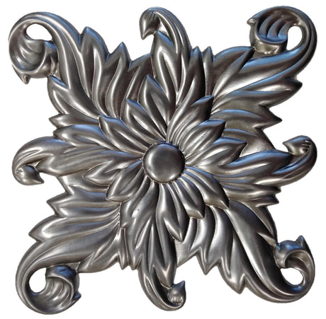 Metal Stamping Pressed Stamped Steel Rosette Square .020" Thickness M165  approx. size 3 15/16" diameter square 