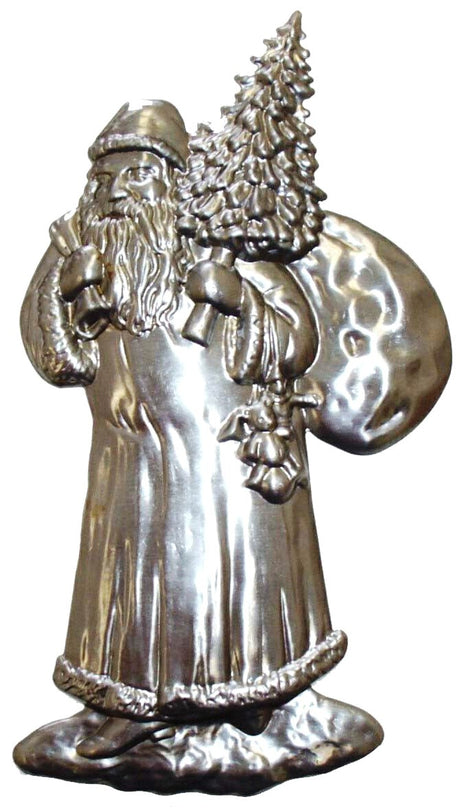 Metal Stamping Pressed Stamped Steel Santa Presents Christmas Tree .020" Thickness M18  approx. size 3 5/8"w x 6 5/8"h.