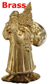 Solid Brass Stamping Pressed Stamped Santa Presents Christmas Tree .020" Thickness M18  approx. size 3 5/8"w x 6 5/8"h.