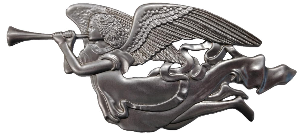 Metal Stamping Pressed Stamped Steel Flying Angel Wings Horn .020" Thickness M35  approx. size 7 3/8"w x 3 1/4"h.