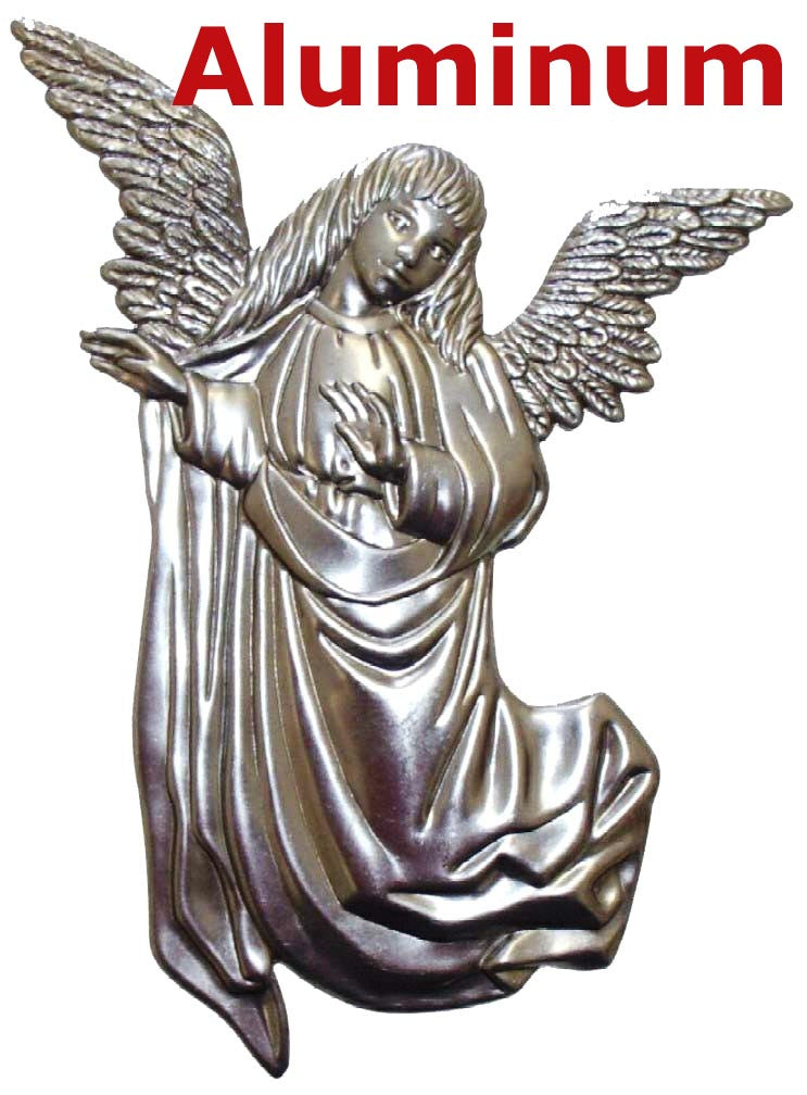 Solid Aluminum Stamping Pressed Stamped Angel Wings .020" Thickness M36  approx. size 4 3/4"w x 6 1/2"h.