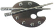 Metal Stamping Pressed Stamped Steel Painting Palette Paint Brushes .020" Thickness M68  approx. size 4 3/4"w x 2 1/2"h