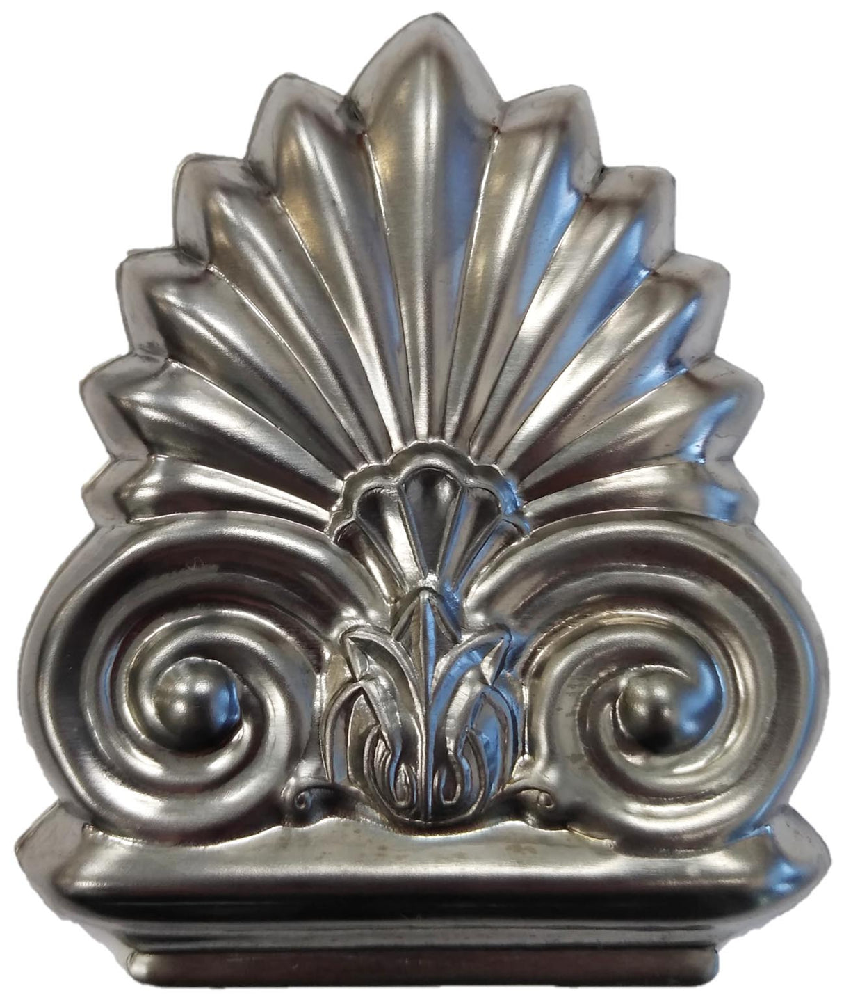 Metal Stamping Pressed Stamped Steel Palmette Egyptian .020" Thickness M74  approx. size 2 3/4"w x 3 5/16"h