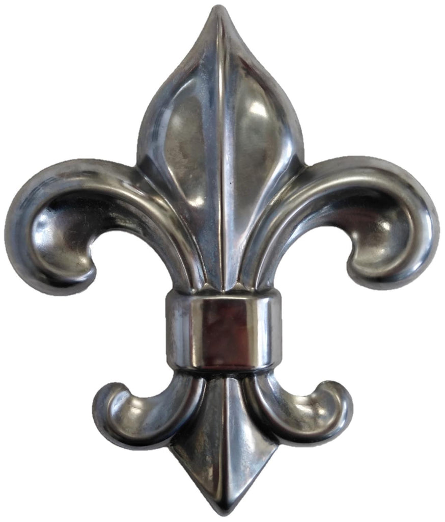 Metal Stamping Pressed Stamped Steel Large Fleur De Lis .020" Thickness M95 approx. size 4 11/16"w x 5 1/2"h x 5/16" depth