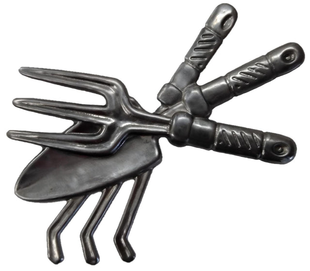 Metal Stamping Pressed Stamped Steel Garden Tools .020" Thickness M99  approx. size 4"w x 4 5/16"h.
