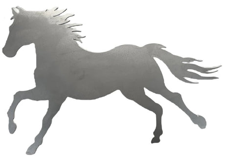 Metal Steel Silhouette Horse Galloping Trot .075" Thickness MC1488 (slightly thicker than a penny)  approx. size 14 1/4"w x 9 1/2"h