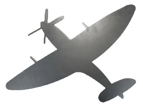 Metal Steel Silhouette Plane Spitfire Supermarine Fighter WWII Legend .075" Thickness MC1497 (slightly thicker than a penny)  approx. size 10 9/16"w x 15 3/4"h