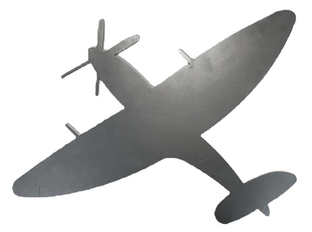 Metal Steel Silhouette Plane Spitfire Supermarine Fighter WWII Legend .075" Thickness MC1497 (slightly thicker than a penny)  approx. size 10 9/16"w x 15 3/4"h