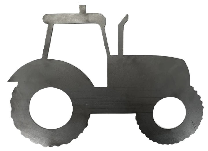 Metal Steel Silhouette Tractor Farm .075" Thickness MC1500 (slightly thicker than a penny)  approx. size 12 13/16"w x 9 1/8"h