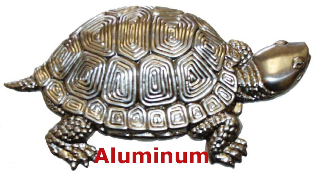 Solid Aluminum Stamping Pressed Stamped Turtle .020" Thickness SE16 approx. size 5"w x 3"h.