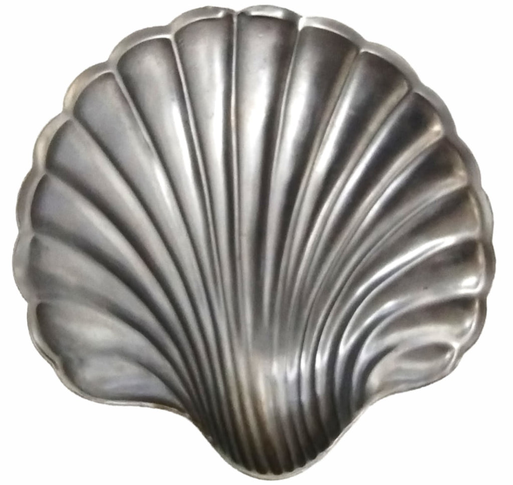 Metal Stamping Pressed Stamped Steel Large Seashell .032" Thickness SE47  approx. size 5"w x 5"h x 1 1/4" deep