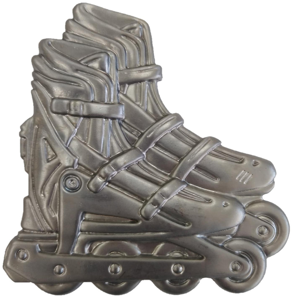 Metal Stamping Pressed Stamped Steel Rollerblades .020" Thickness SP12  approx. size 3 1/4"w x 3 3/8"h.